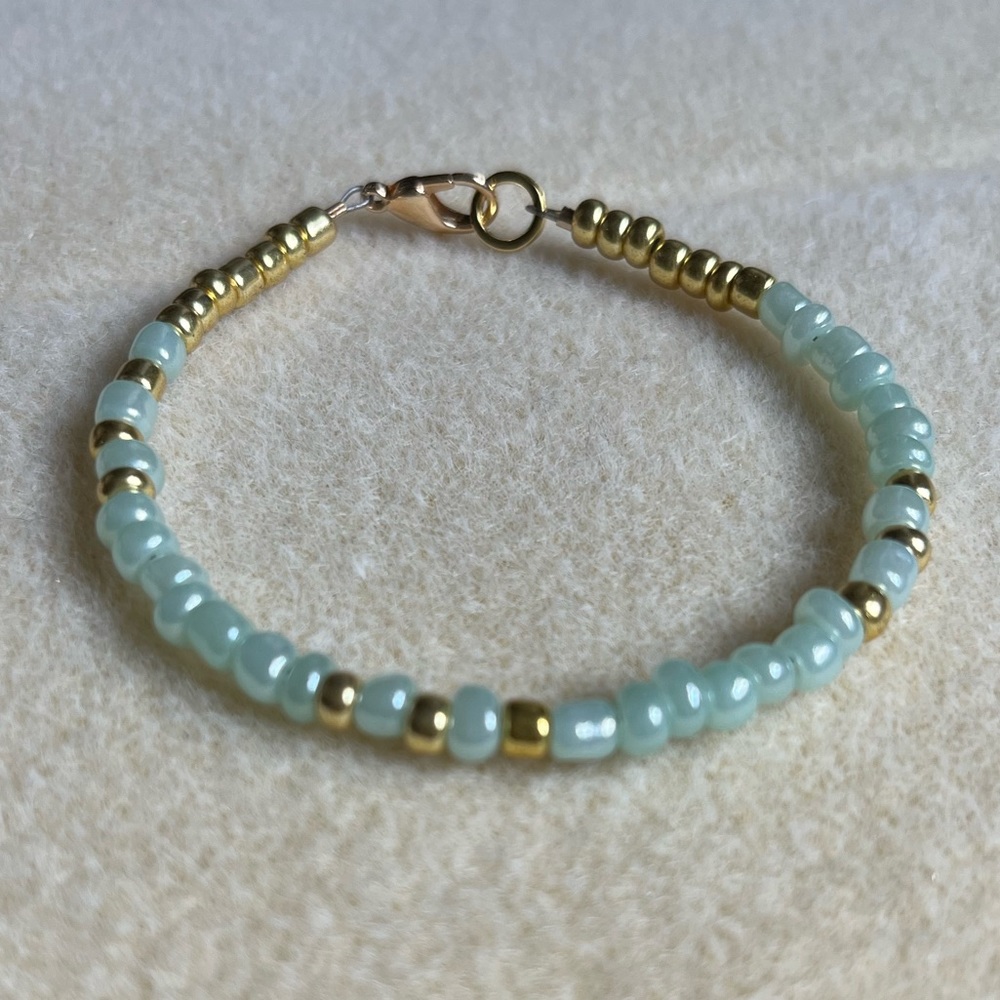 *2 for $20* Turquoise and Gold Beaded Bracelet
